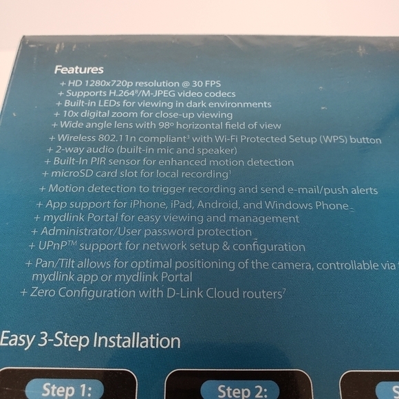 D-Link DCS-5222L HD Pan Tilt Day Night Vision Cloud Network Security Cam… - Picture 6 of 7